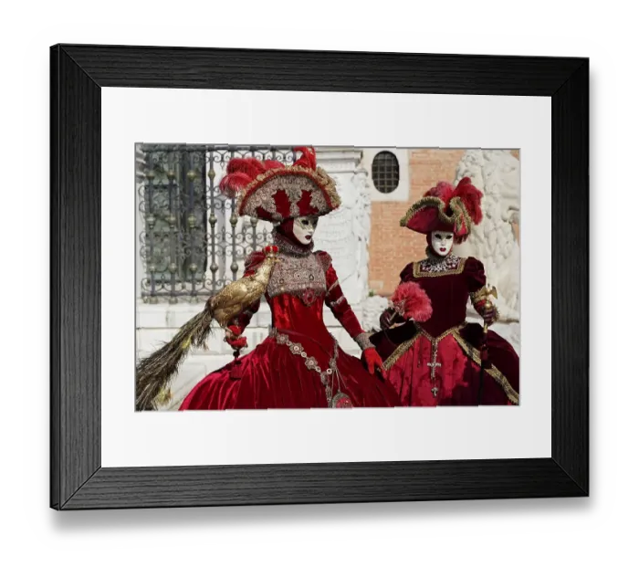Framed Print : Costumed women, traditional Venetian masks Framed Print : Costumed women, traditional Venetian masks