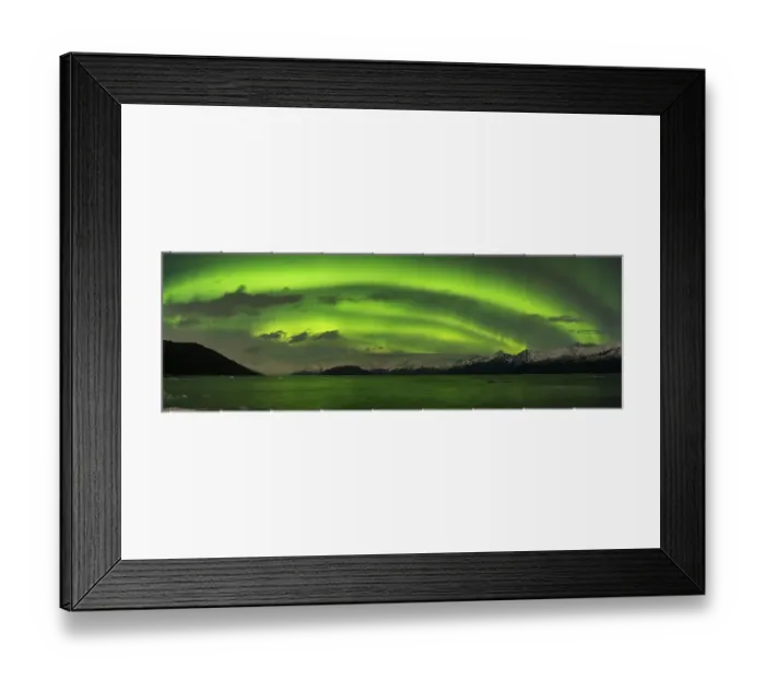 Framed Print : Aurora borealis over College Fjord Framed Print : Aurora borealis over College Fjord