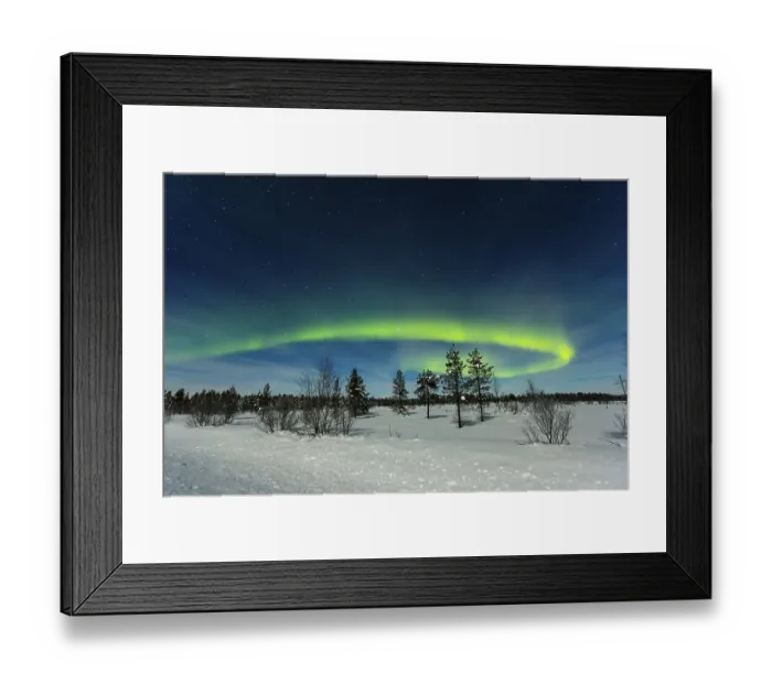 Framed Print : Northern Lights, near Inari, Finland, Europe