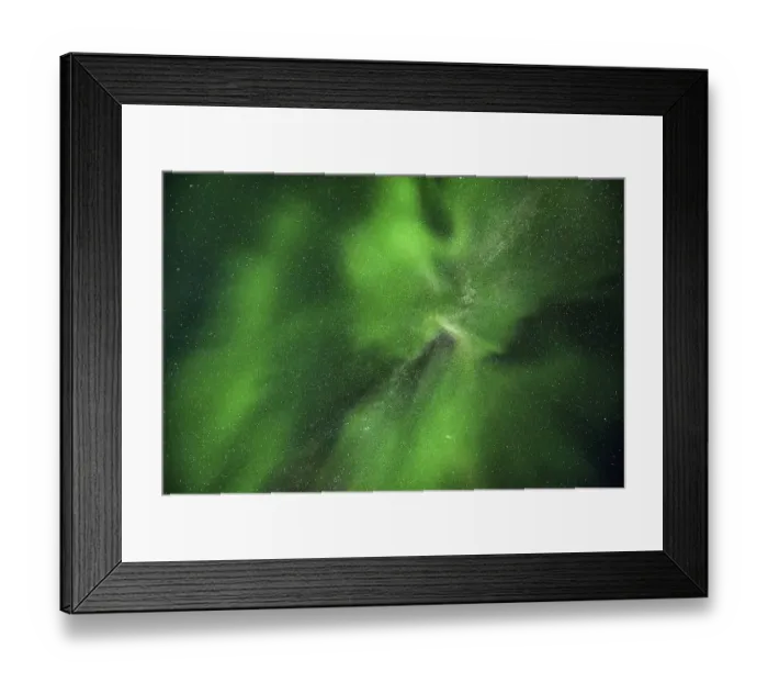Framed Print : Northern lights in front of a starry sky