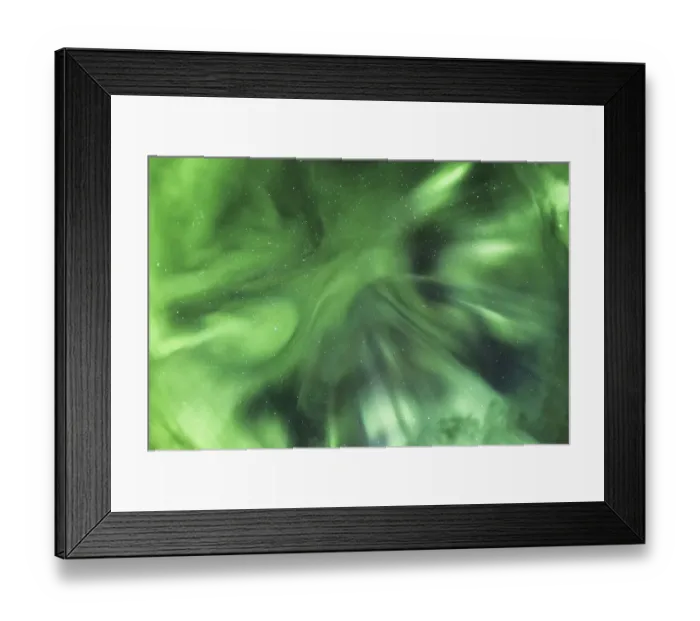 Framed Print : Northern lights in front of a starry sky