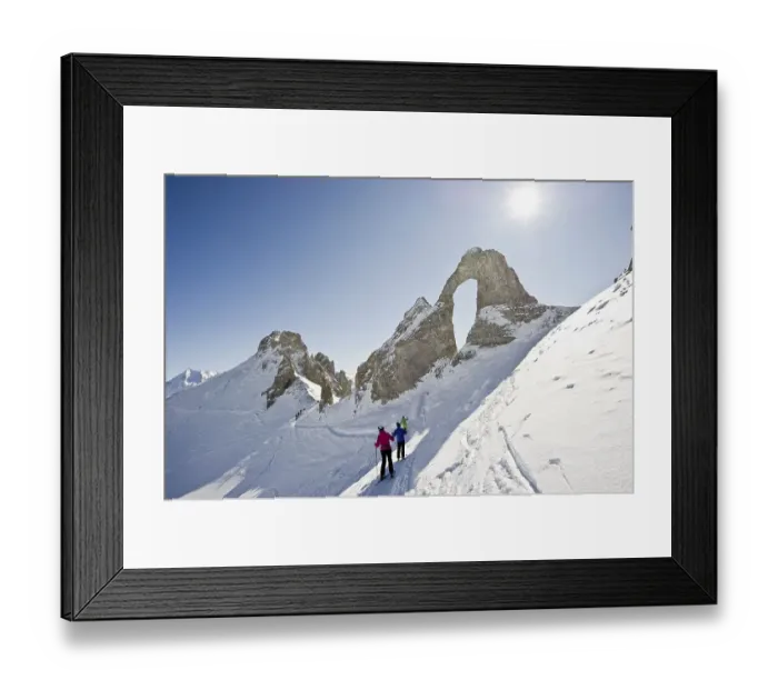 Framed Print : Ski area at the Aiguille Percee