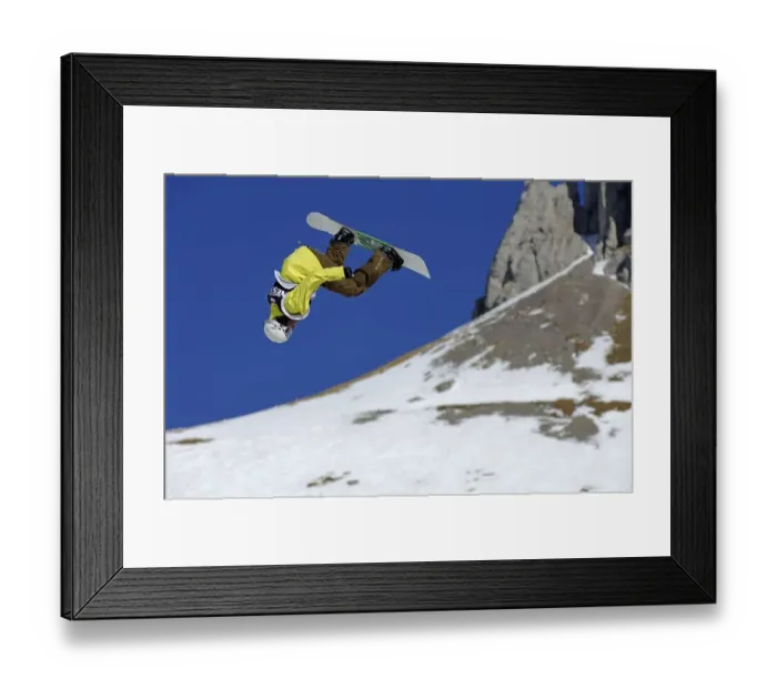 Framed Print : Marc-Andre Tarte, Snowboarder, Freestyle-champion