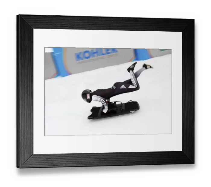Framed Print : Start, skeleton, World Cup St. Moritz 2010