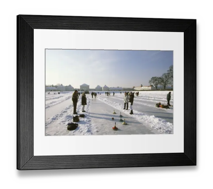 Framed Print : Curling Nymphenburg castle Munich Germany