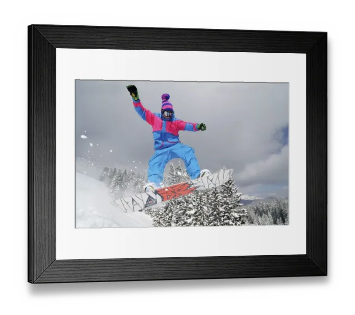 Framed Print : Snowboarder, Reit im Winkl, Chiemgau Framed Print : Snowboarder, Reit im Winkl, Chiemgau