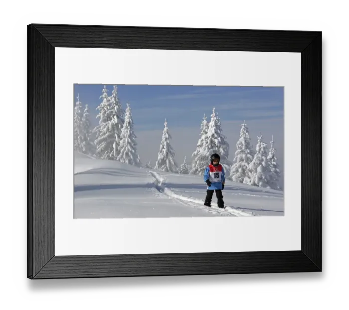 Framed Print : At the edge of a slalom for children in Berchtesgaden Framed Print : At the edge of a slalom for children in Berchtesgaden