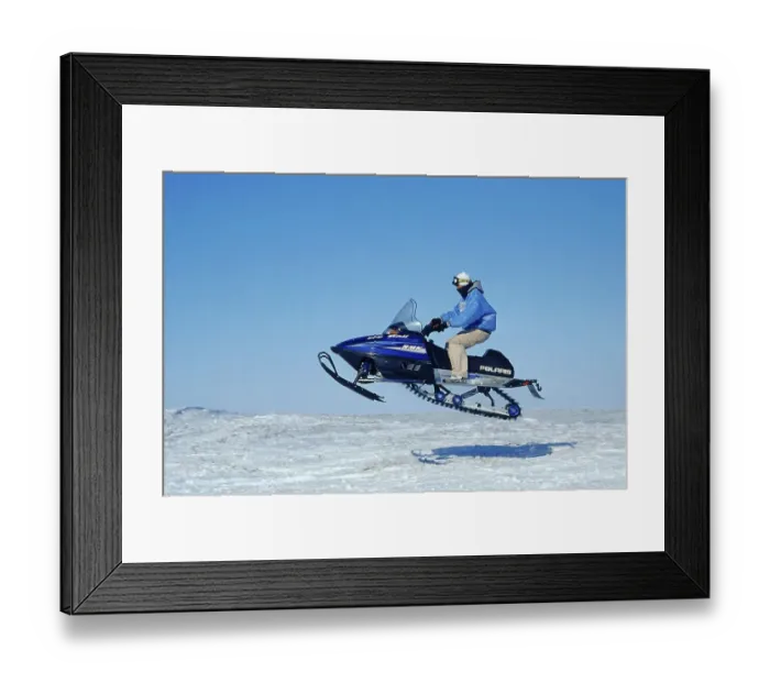 Framed Print : Inuit driving a snowmobil, Nuiqsut Framed Print : Inuit driving a snowmobil, Nuiqsut