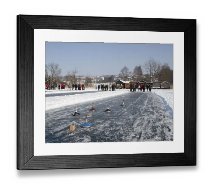 Framed Print : Curling, Irrsee lake, Zell am Moos Framed Print : Curling, Irrsee lake, Zell am Moos