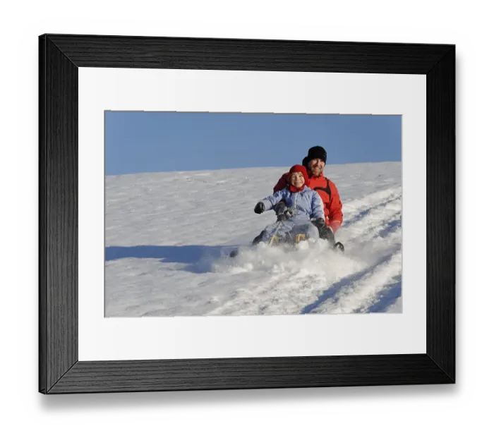 Framed Print : Sledding