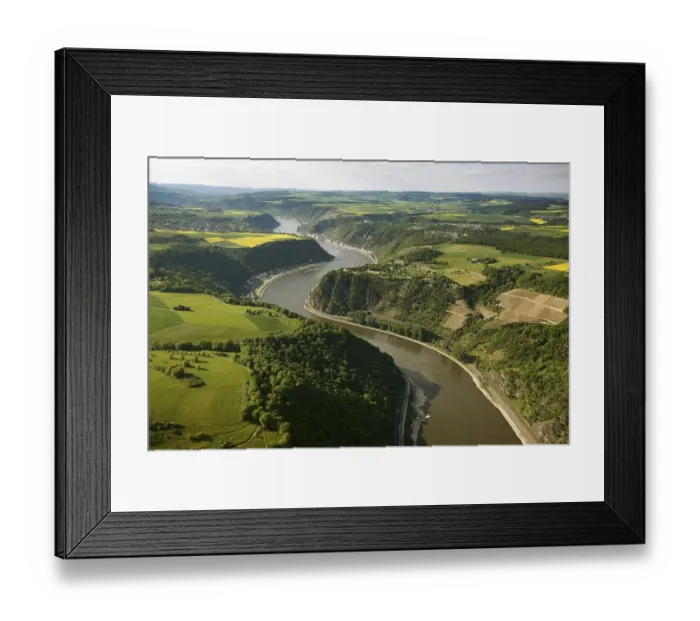 Framed Print : Aerial view, Loreley rock, Oberwesel Framed Print : Aerial view, Loreley rock, Oberwesel