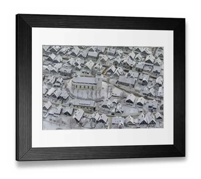 Framed Print : Aerial view, St. Jakobus Church or St