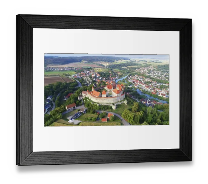 Framed Print : Harburg Castle, above the Woernitz