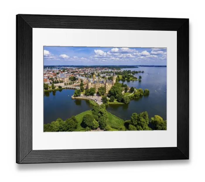 Framed Print : Aerial of Schwerin Castle, Schwerin