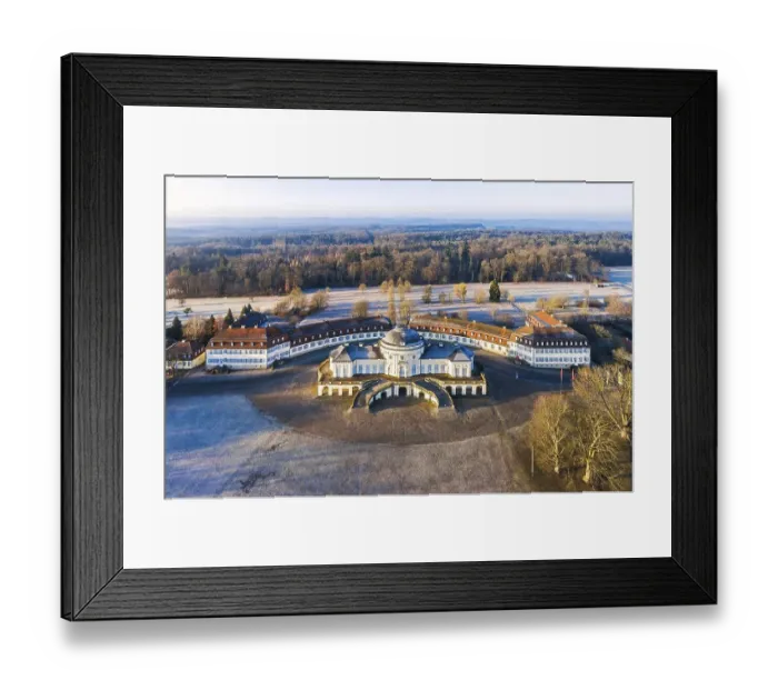 Framed Print : Solitude Palace, Baroque, drone photo
