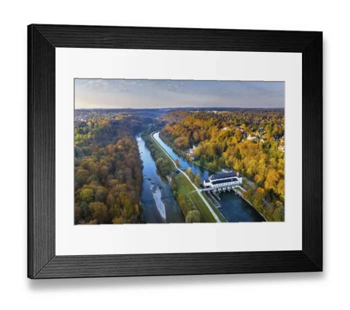 Framed Print : Pullach hydroelectric power plant power station