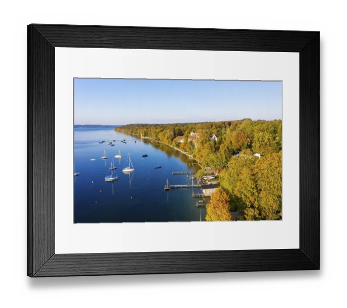 Framed Print : East shore of Lake Starnberg, Ammerland Framed Print : East shore of Lake Starnberg, Ammerland