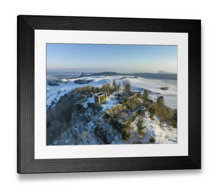 Framed Print : The Maegdeberg castle ruins in Hegau