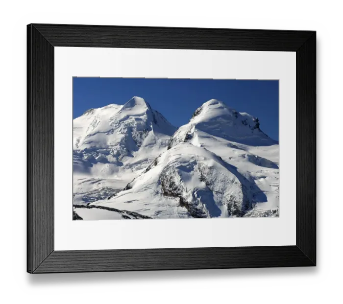 Framed Print : Peaks Castor and Pollux, Zermatt Framed Print : Peaks Castor and Pollux, Zermatt
