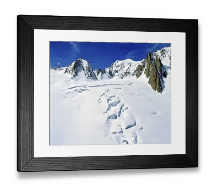 Framed Print : Vallee Blanch, Mont Blanc viewed from the east Framed Print : Vallee Blanch, Mont Blanc viewed from the east