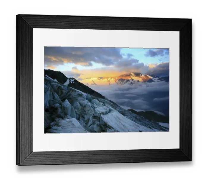 Framed Print : Trift Glacier, Mt Weissmies, 4023m Framed Print : Trift Glacier, Mt Weissmies, 4023m