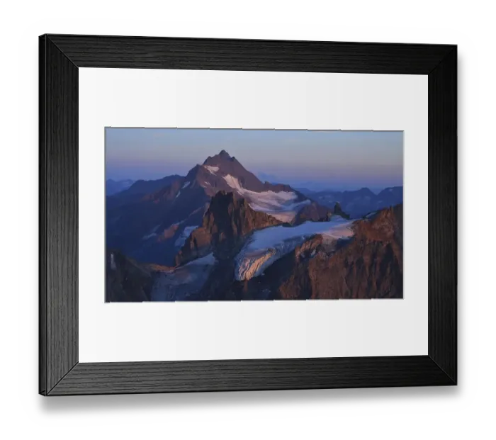 Framed Print : Sunset scene in the Swiss Alps