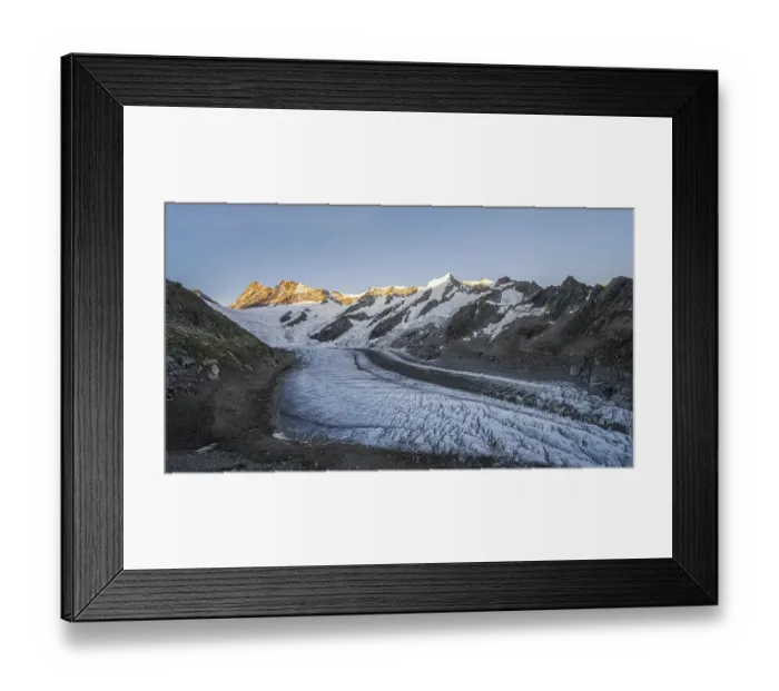Framed Print : High alpine landscape, sunrise