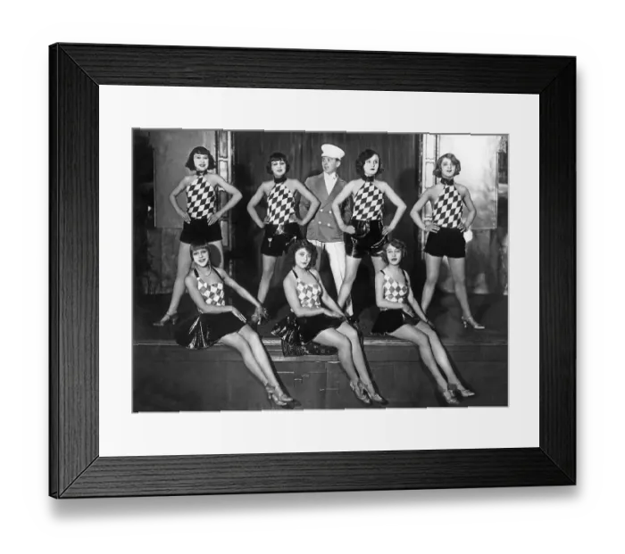 Framed Print : Historic photograph, dance group, around 1928 Framed Print : Historic photograph, dance group, around 1928
