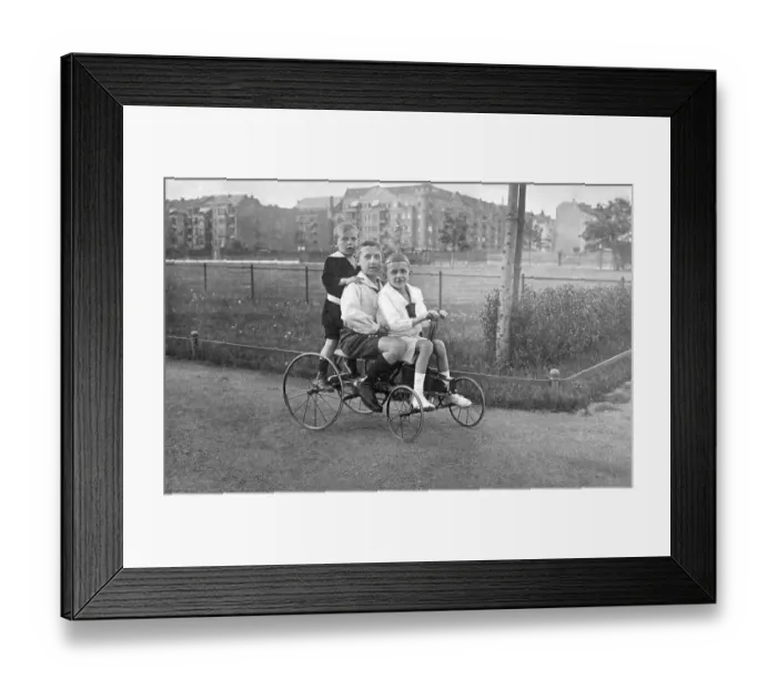 Framed Print : Three boys, historical image, ca. 1930
