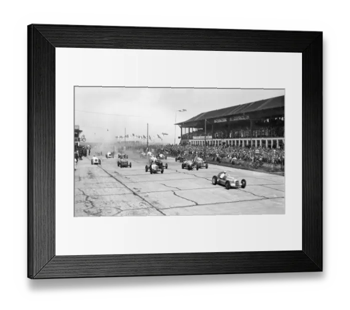 Framed Print : Car race, historic photograph, around 1936 Framed Print : Car race, historic photograph, around 1936