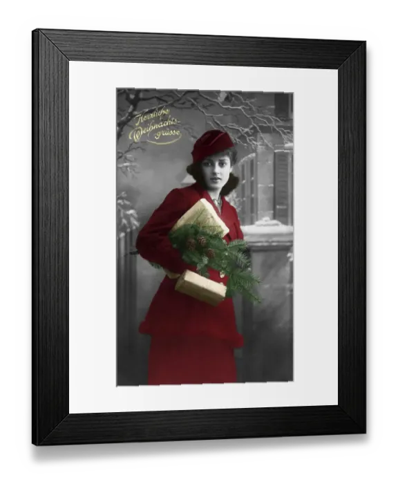Framed Print : Historical German Christmascard Framed Print : Historical German Christmascard