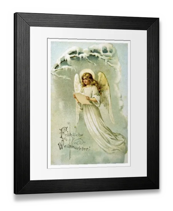 Framed Print : Historical German Christmascard