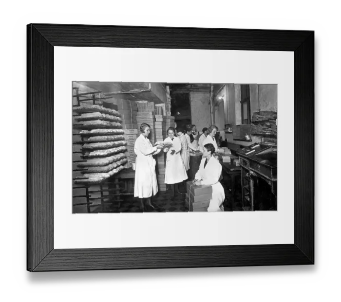 Framed Print : Packing of Christstollen, Dresden ca Framed Print : Packing of Christstollen, Dresden ca