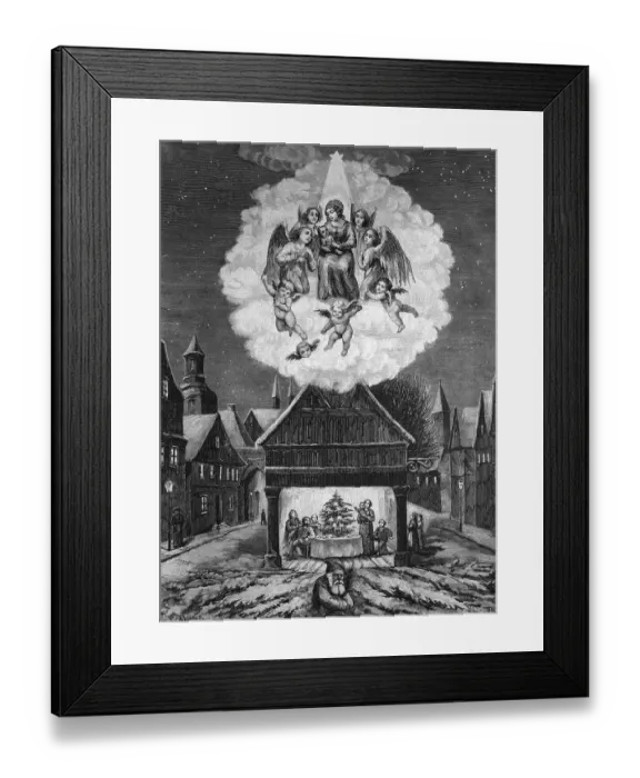 Framed Print : Christmas Eve, historical illustration, circa 1886 Framed Print : Christmas Eve, historical illustration, circa 1886