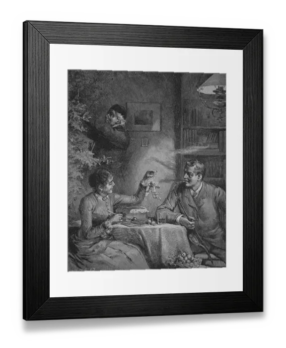 Framed Print : Pair preparing for Christmas Eve