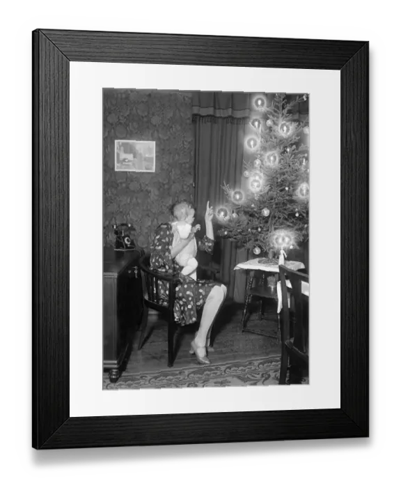 Framed Print : Christmas, historic photograph, around 1927