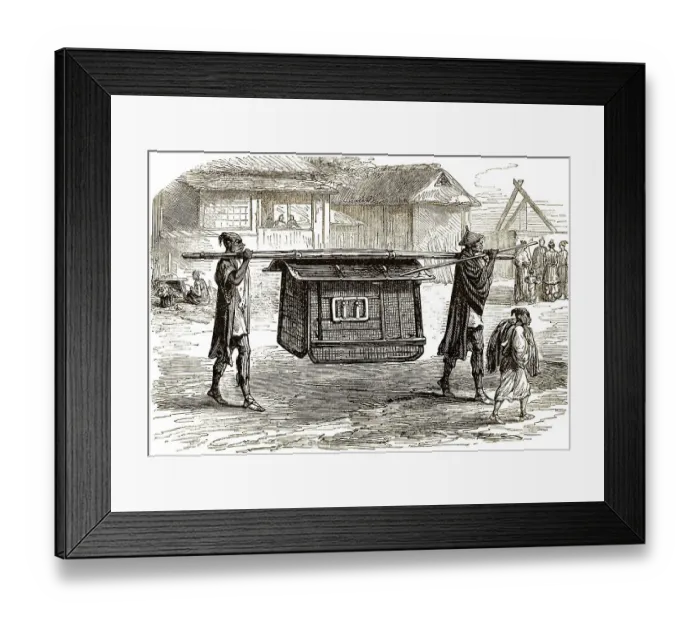 Framed Print : Historic drawing, 19th century Framed Print : Historic drawing, 19th century