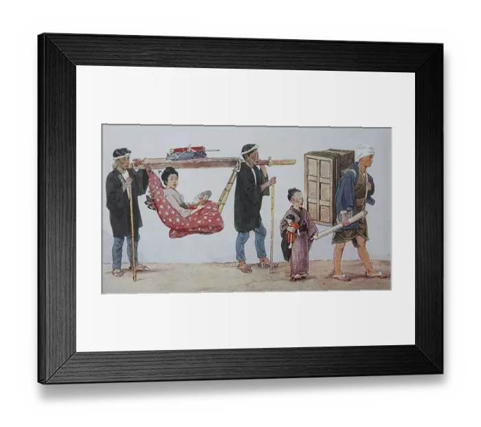 Framed Print : Clothing, historical fashion in Japan Framed Print : Clothing, historical fashion in Japan