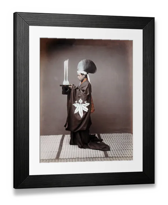Framed Print : Shinto priest, Japan, Asia