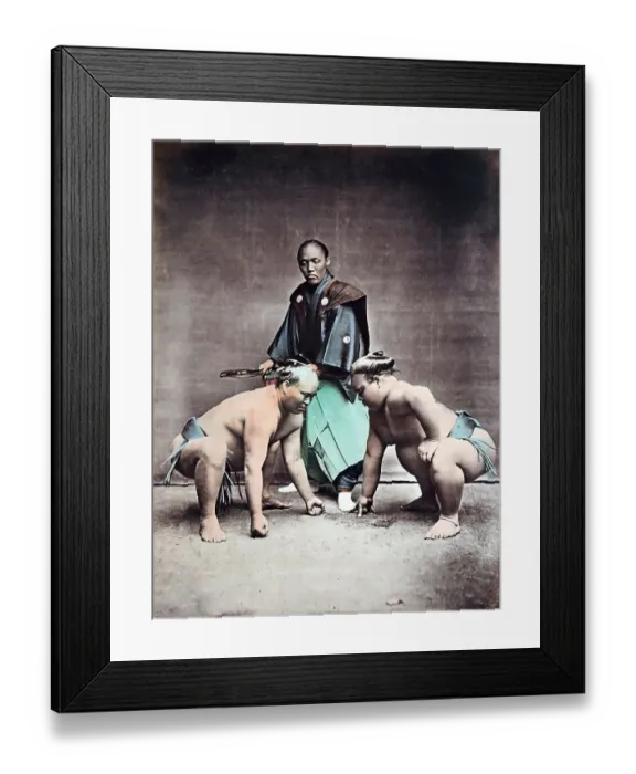 Framed Print : Japanese sumo wrestlers, Japan, Asia