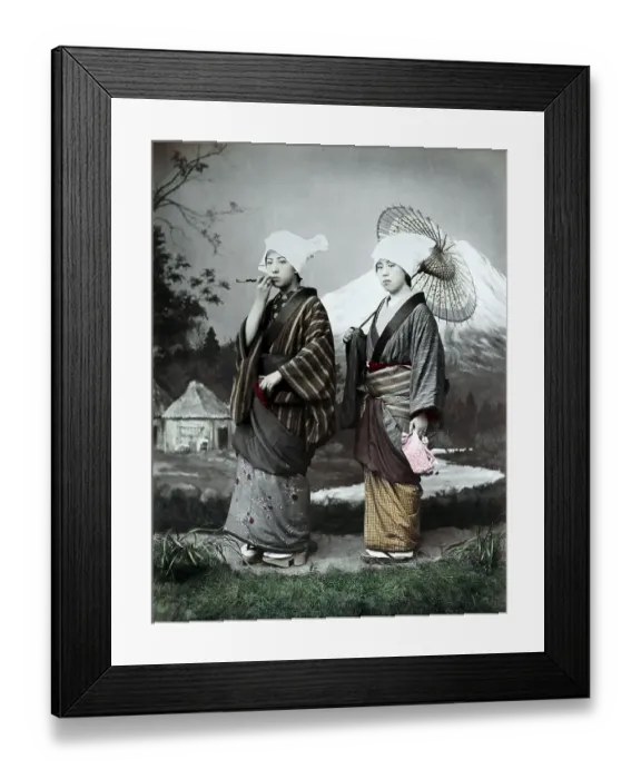 Framed Print : Two women, Japan, Asia