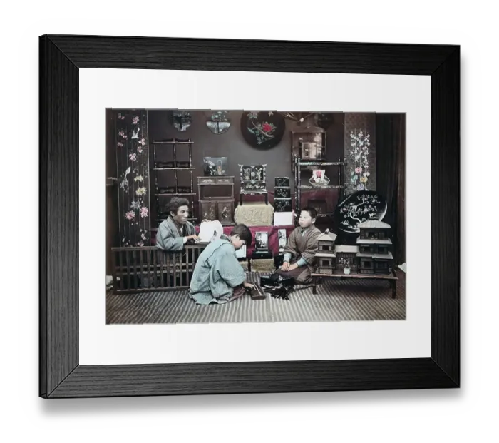 Framed Print : Curio dealers, Japan, Asia