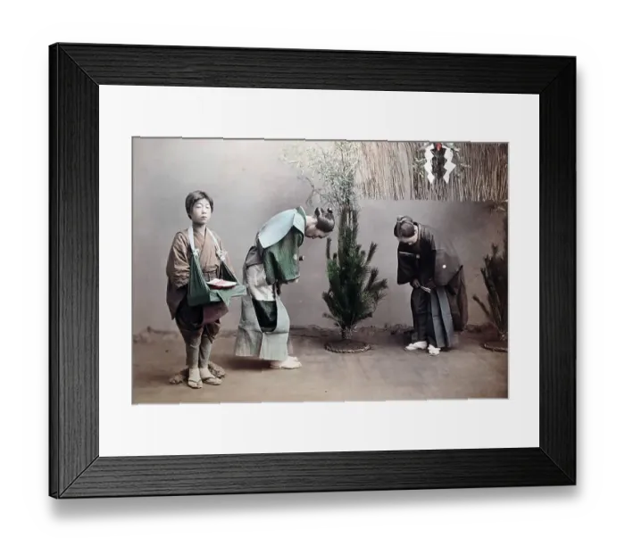 Framed Print : New year's meeting, Japan, Asia Framed Print : New year's meeting, Japan, Asia