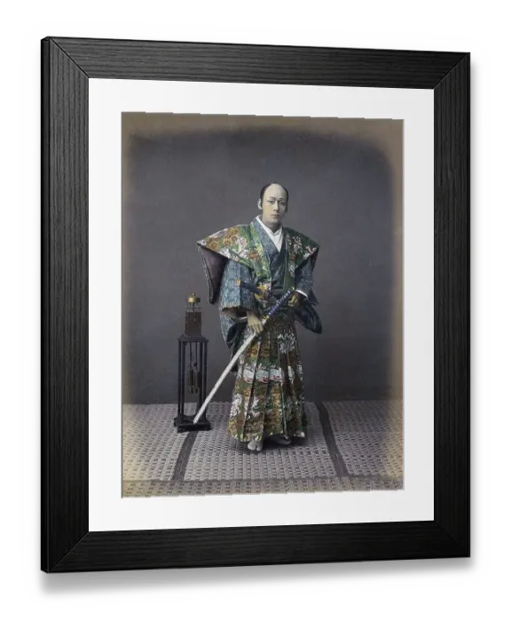 Framed Print : Samurai with sword, Japan, Asia Framed Print : Samurai with sword, Japan, Asia