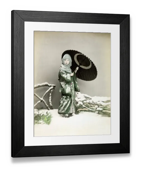 Framed Print : Snow costume, Japan, Asia