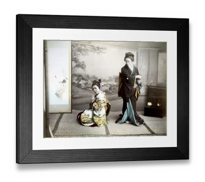 Framed Print : Two Geishas, Japan Framed Print : Two Geishas, Japan