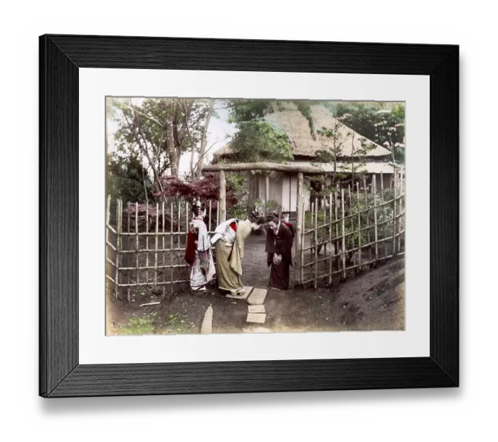 Framed Print : Women greeting each other, Japan, Asia