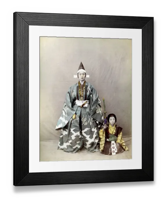 Framed Print : Two actors, Japan, Asia