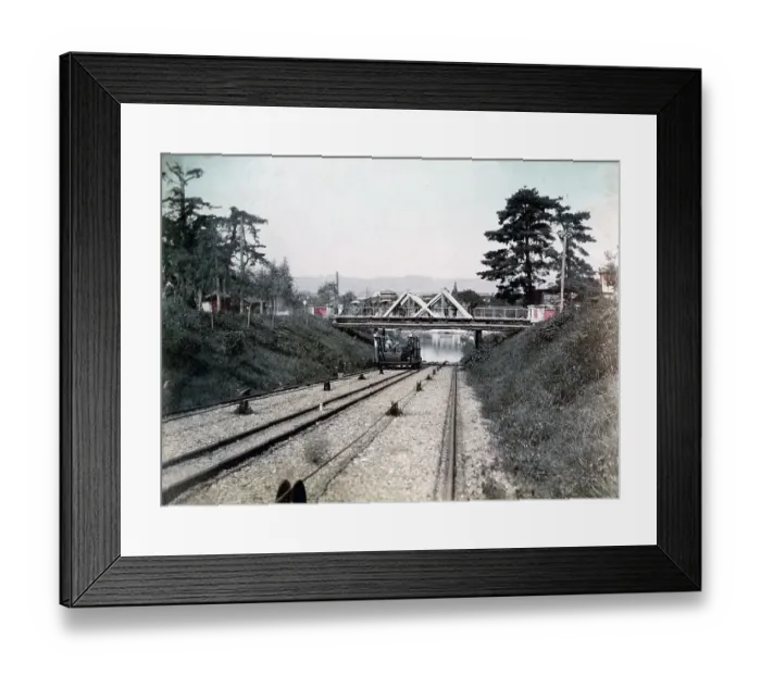 Framed Print : Transport train, unknown location, Japan, Asia
