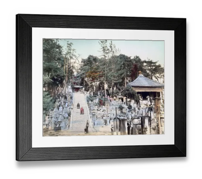 Framed Print : Kurodani cemetery, Kyoto, Japan, Asia